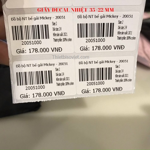 Decal in mã vạch 2 tem kích thước 35mm x 22mm tại quận 1