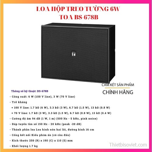 Loa hộp 6W TOA BS-678B