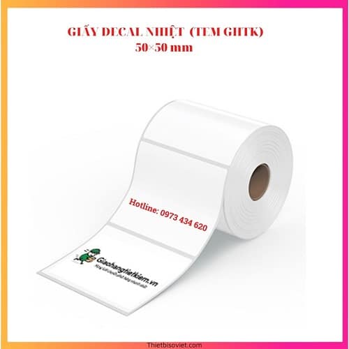 Tem GHTK 50x50 mm - Decal Nhiệt 5x5 cm (Cuộn 30 Mét)