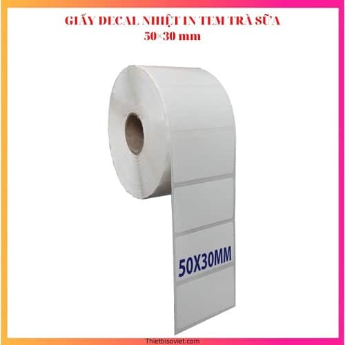 Phân phối giấy in tem trà sữa, decal nhiệt 50×30 mm tại Thủ Đức TP.HCM