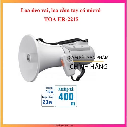 Loa phát thanh đeo vai 15W có Micro TOA ER-2215