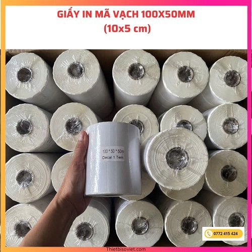 Giấy in mã vạch 100x50mm - 10x5 cm