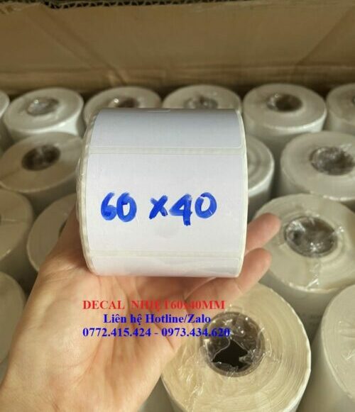 Phân phối Decal nhiệt 60×40 mm tại Huyện Hóc Môn giá rẻ