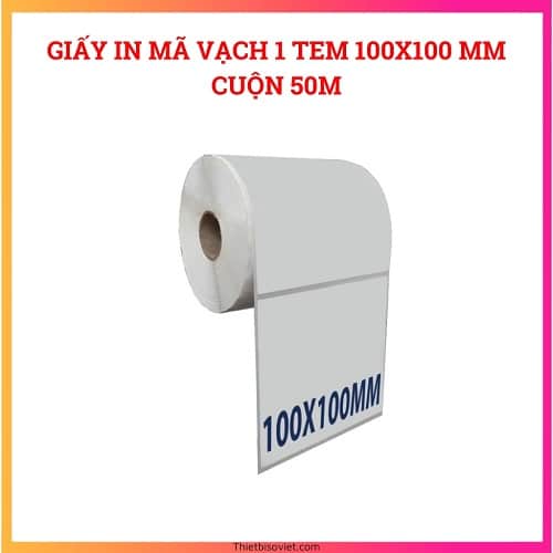 Giấy in mã vạch 1 tem 100x100mm