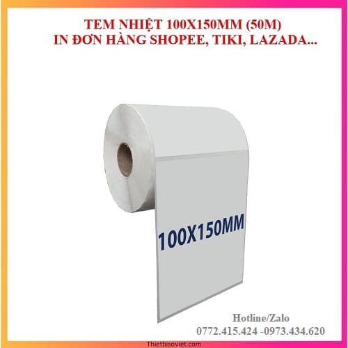 Phân phối Decal nhiệt 100x150mm dạng cuộn 50 mét tại Quận 8 giá rẻ