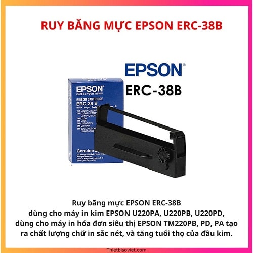Băng mực in Epson ERC-38B là băng mực màu đen