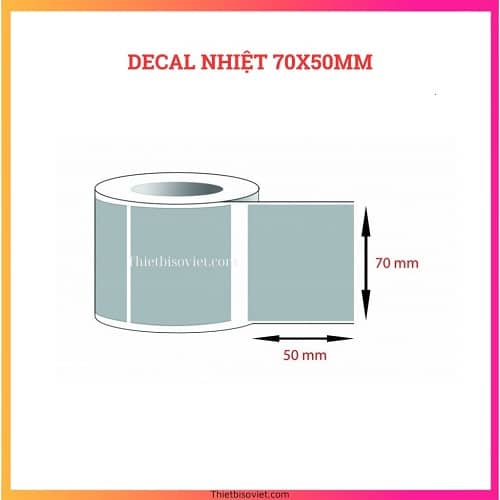 Decal nhiệt in tem nhãn 70x50 mm
