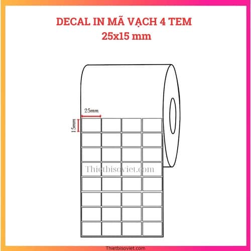 giấy decal in mã vạch 25x15mm