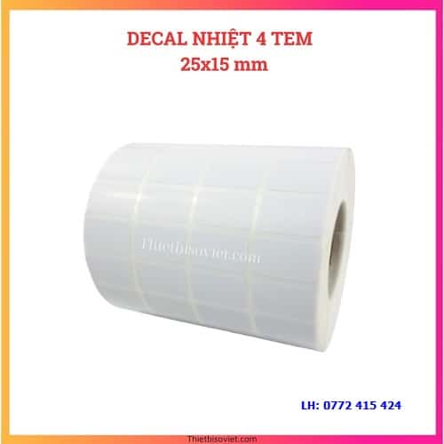 Decal nhiệt 4 tem 25x15mm
