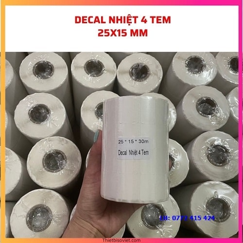 Tem nhãn 25x15 mm