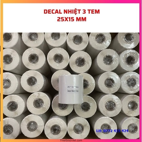 Tem nhãn 25x15 mm
