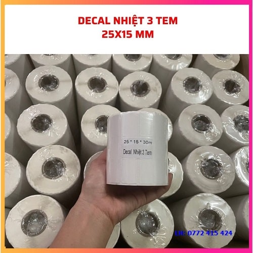 Tem nhãn 25x15 mm