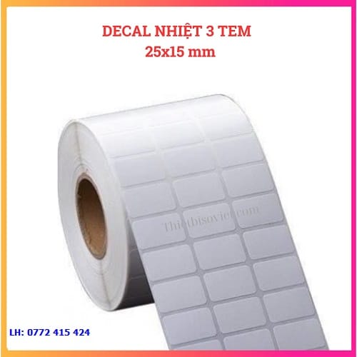 Tem nhãn 25x15 mm