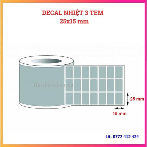 Tem nhãn 25x15 mm