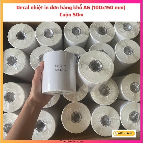 Decal nhiệt khổ A6 in đơn hàng 100x150mm - 10x15 cm