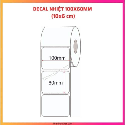 Decal nhiệt in mã vạch khổ 100x60mm