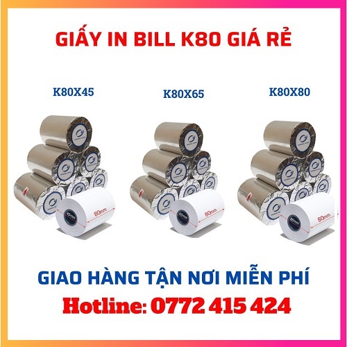 Giấy in nhiệt K80x65 tại Phường Sài Gòn, Quận 1 giá rẻ