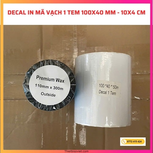 Decal in mã vạch 100x40mm tại Phường Thuận Giao, Bình Dương