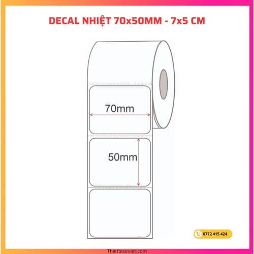 Giấy decal nhiệt 70x50mm