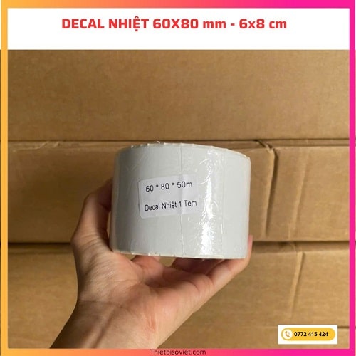 Giấy in nhiệt 60x80mm (6x8cm)
