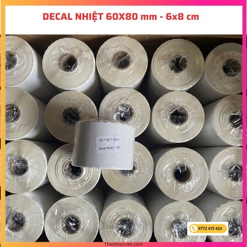 Giấy in nhiệt 60x80mm (6x8cm)