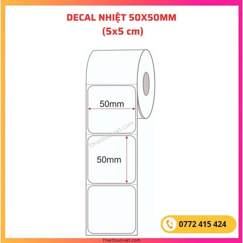 Giấy decal nhiệt 50x50mm tại Phường Thuận Giao, TP.HCM