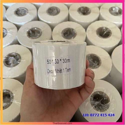 Giấy in tem nhiệt 50×50 mm (Tem, decal GHTK)