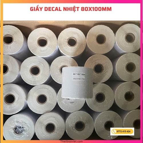 Tem in nhiệt 80x100mm- Decal nhiệt 8x10cm