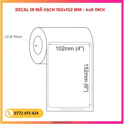 Decal Thường 102x152mm – Giải Pháp In Tem Vận Chuyển Chuyên Nghiệp