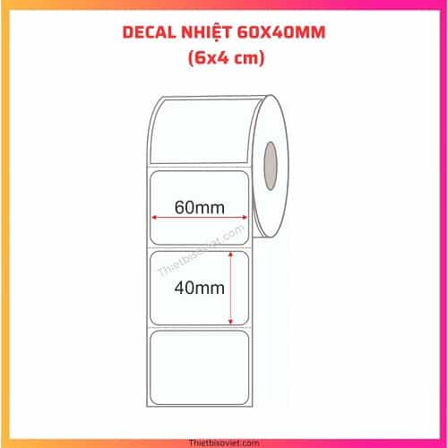 Giấy Decal nhiệt 60x40mm tại Phường Cầu Ông Lãnh, Quận 1